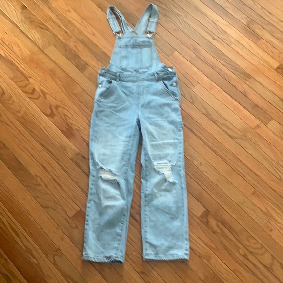 wild fable Denim - Wild Fable Target denim bib jean overalls light wash factory distressed nwot